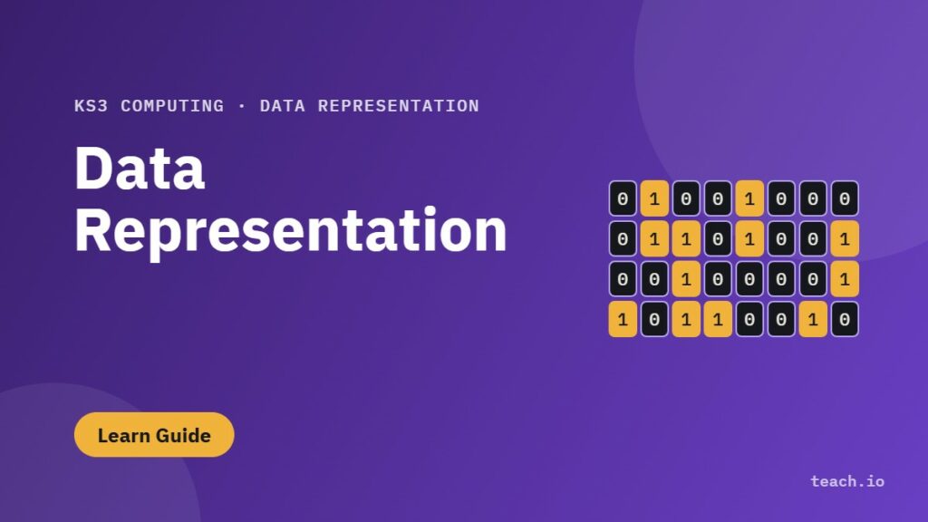 KS3 Data Representation learn guide cover