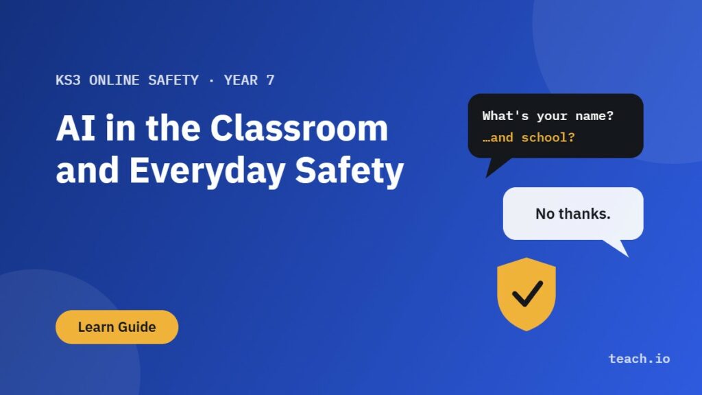 Year 7 online safety learn guide cover