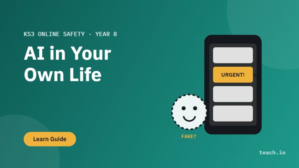 Year 8 online safety learn guide cover